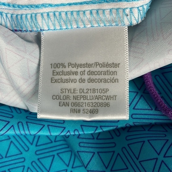 DANSKIN Now Blue Purple and White Athletic Shorts - Picture 7 of 11